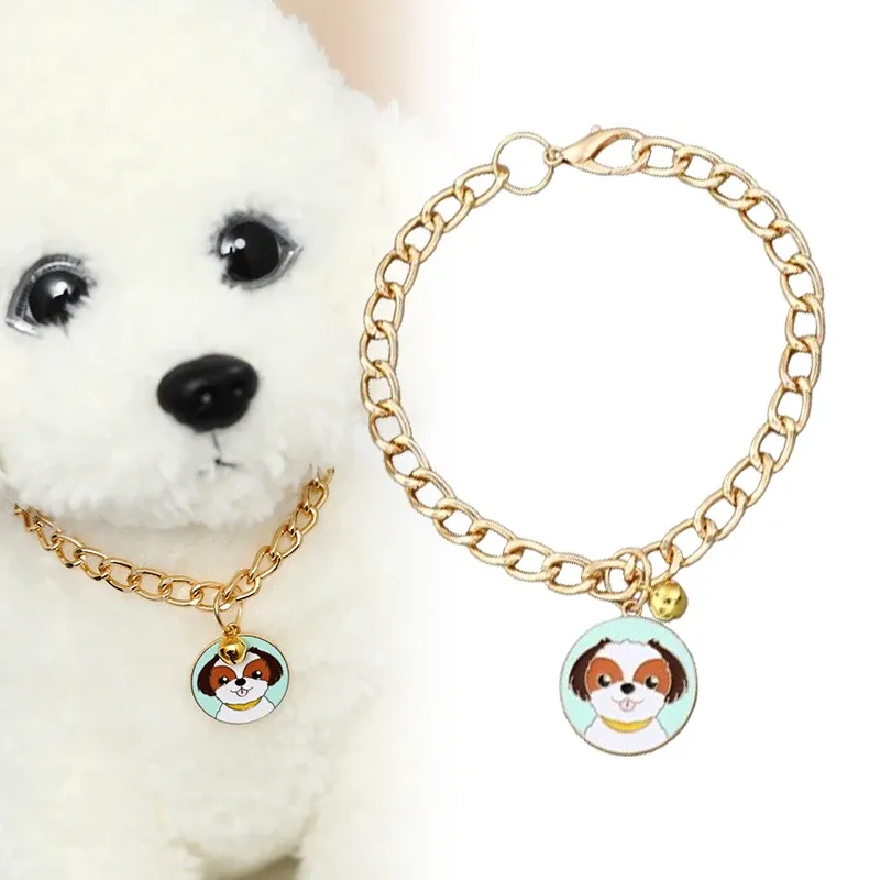 Personalized Cartoon Dog Chain Sign Pendant Necklace Anti Lost Collar Jewelry For Small To Medium Pets From Dh1103621526 11.05 DHgate.Com