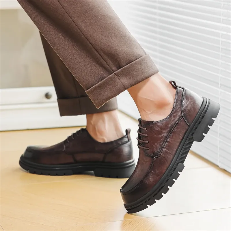 chinese dress ladies Lace Up Chunky Platform Oxford Shoes Black / US 7 = EU 37 = UK 5 = Foot Length 235mm(9 1/4Inch)