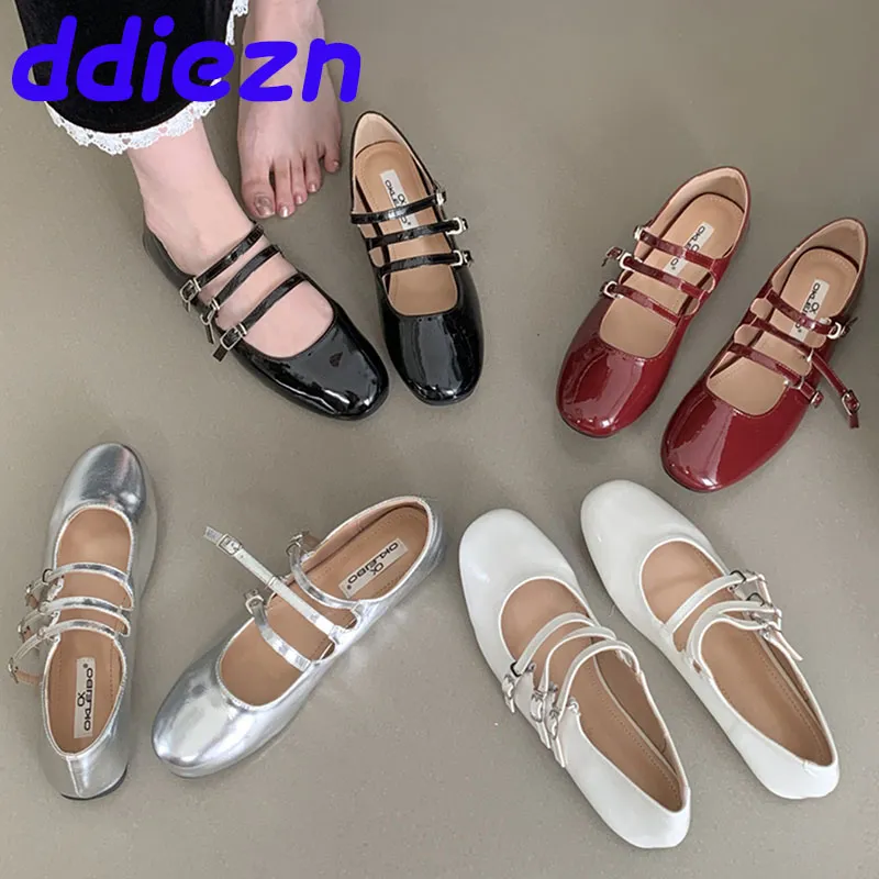 Elegant Mary Jane Flats: Women's Buckle Strap Shoes Perfect for Dance  Everyday Wear! Shop Now!