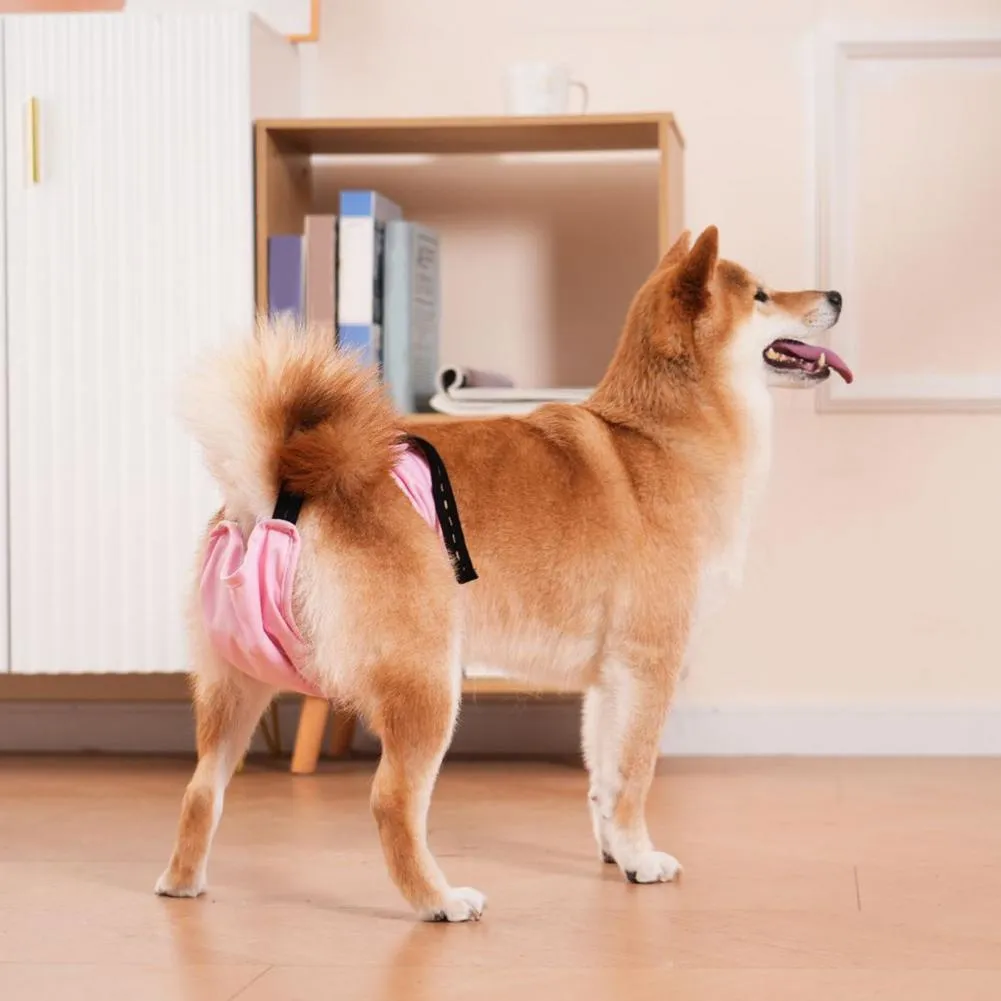 Female Washable Female Dog Diaper With Suspender Pack Reusable - Main Image