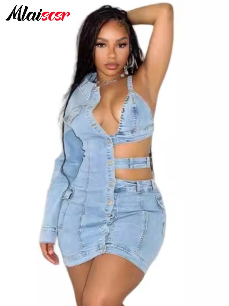 Blue Denim Backless One Shoulder Long Sleeve Mini Dress for Women Night  Club Birthday Party from Dhgate Street Style Dresses - price 34.34