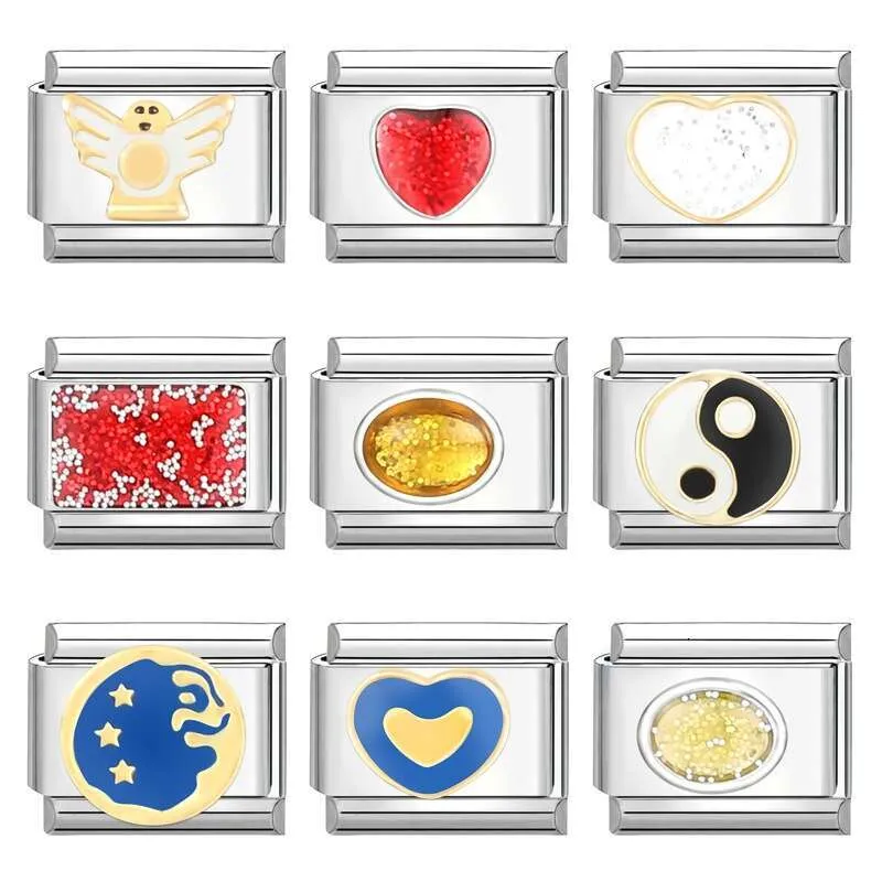 Nieuw damescadeau: Trouw met mij, liefdeshart, vlinderhanger, Italiaanse bedeltjes, schakelarmband, kralen geschikt voor 9 mm roestvrij staal._voghion.com