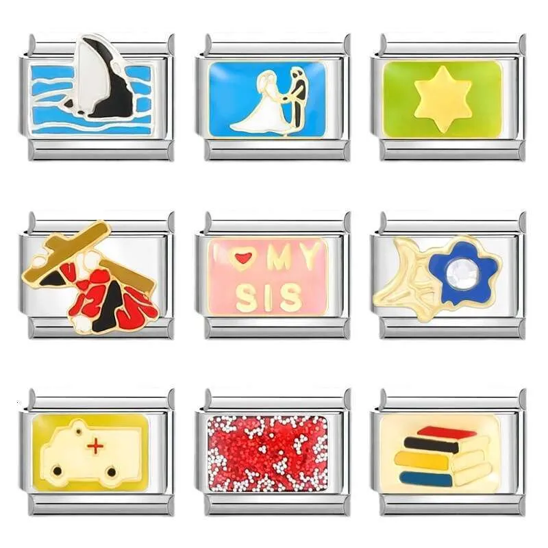 Nieuw damescadeau: Trouw met mij, liefdeshart, vlinderhanger, Italiaanse bedeltjes, schakelarmband, kralen geschikt voor 9 mm roestvrij staal._voghion.com