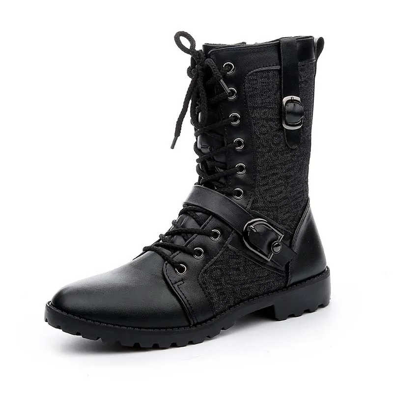 Size 44 stylish boots skechers Made In Italy Vero Cuoio Leather Black Boots Size  main image 4