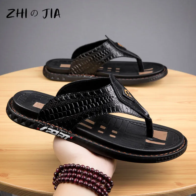 【MODERNIF】Chiffle Leather Flip Flops MODERNIF】Chiffle Leather Flip Flops (modernif/サンダル