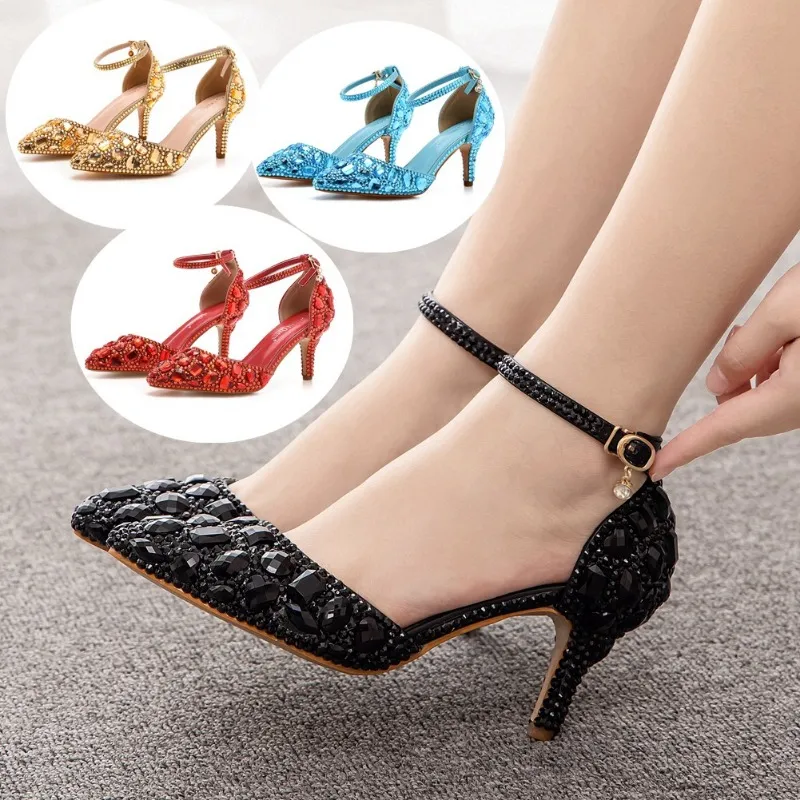 Bulk Prom Heels Champagne Buckle Strap Sandals, Elegant PU... At Only  $184.94 | DHgate.Com