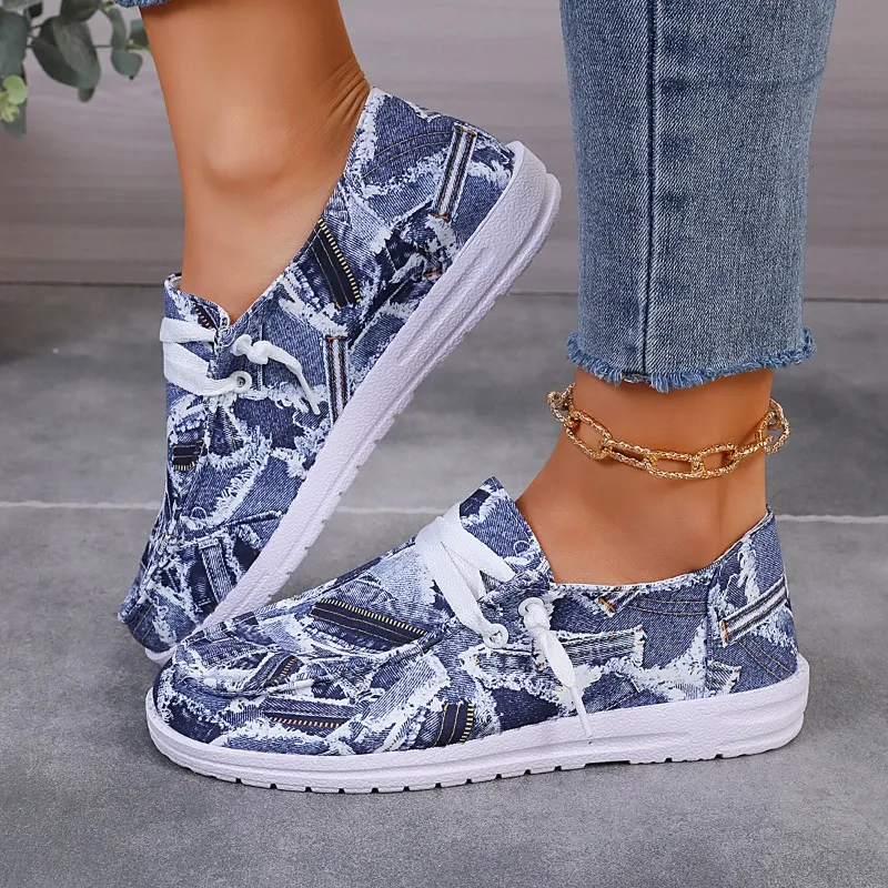 Bulk Womens Canvas Shoes Lace Up Sneakers Comfortable Ladies