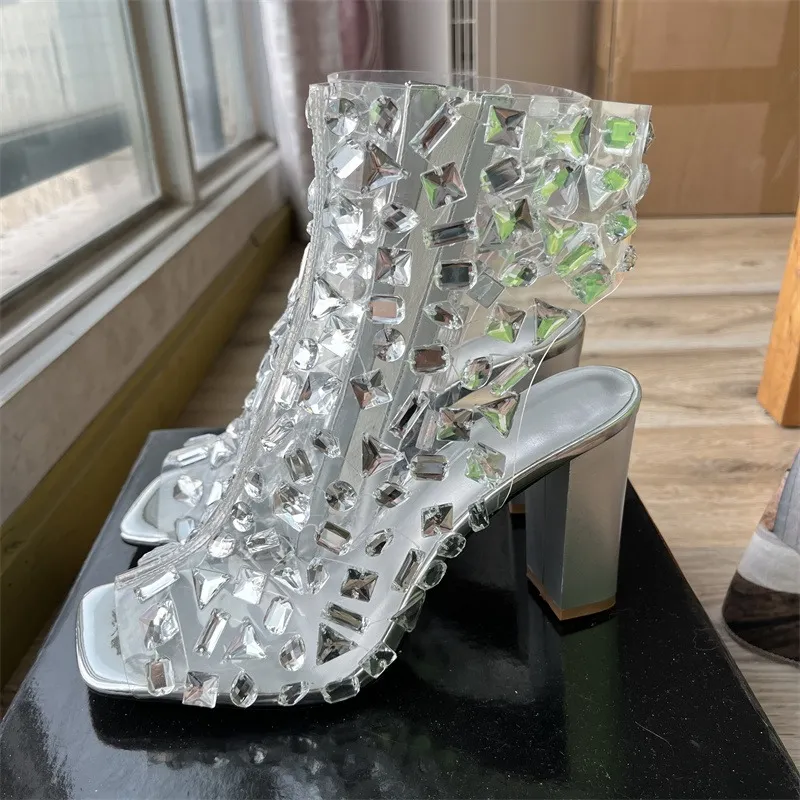 Bulk Sexy Nightclub Outfit Crystal Sandals: Rhinestone High Heel Sandals  Clear Straps Evening Dress Shoes For Women At Only $133.34 | DHgate.Com