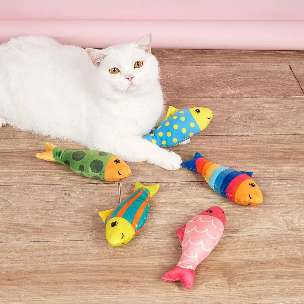 DHgate Catnip Fish Toys with Organic Cat Grass Interactive Teeth Grinding Catnip Pouch Pet Supplies