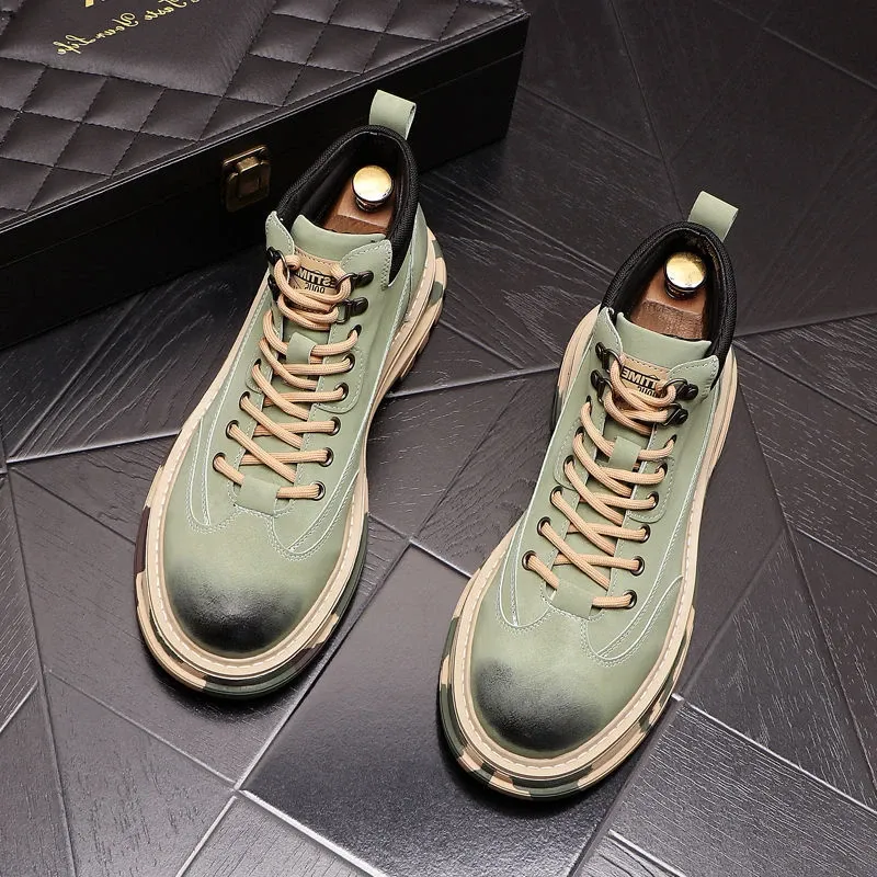 Stivali Da Uomo In Pelle Stivali Da Moto Il Lavoro Allaperto