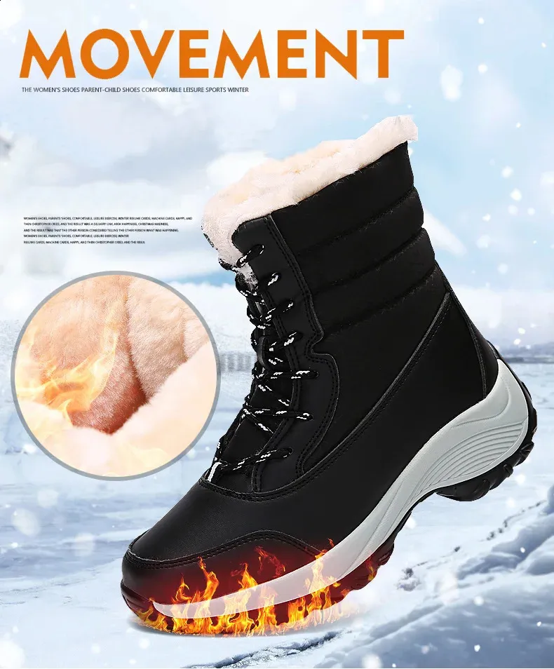 Ripord Winterschoenen, warme trekking, wandelschoenen, sneeuwlaarzen, geel, 44 EU