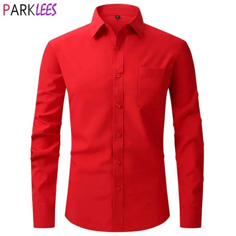 strapless open back dress Red silk shortsleeve shirt main image 1
