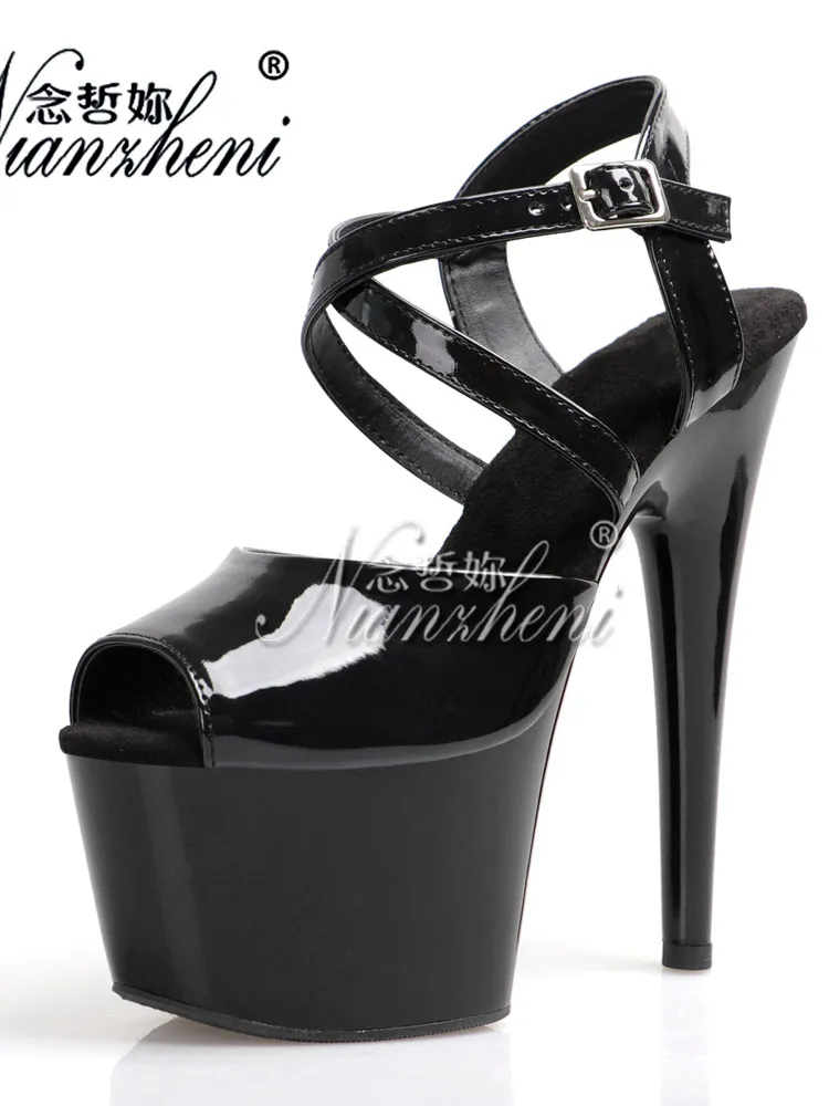 Bulk 20cm Gladiator Peep Toe Ribbons Black Strappy Platform Heels For Pole Dancing And Nightclub Exotic Dancers Sexy Fetish Fashion For Women At Only 46.35 DHgate.Com