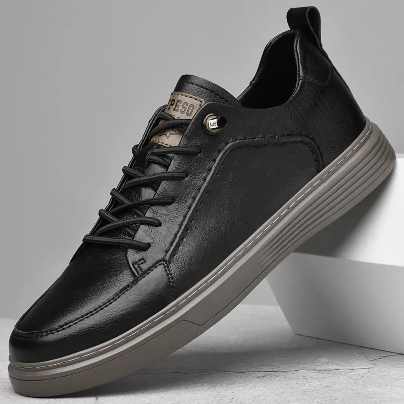 Premium Leather Sneakers: Stylish Comfortable Male Casual Best  Seller! Shop