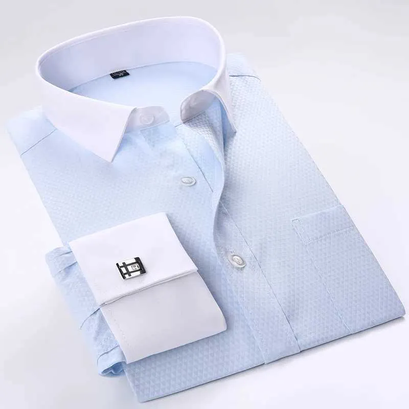 slim fit dress slacks Vitarelli Slim Fit Dress Shirt with French Cuff Option and Standard Bu