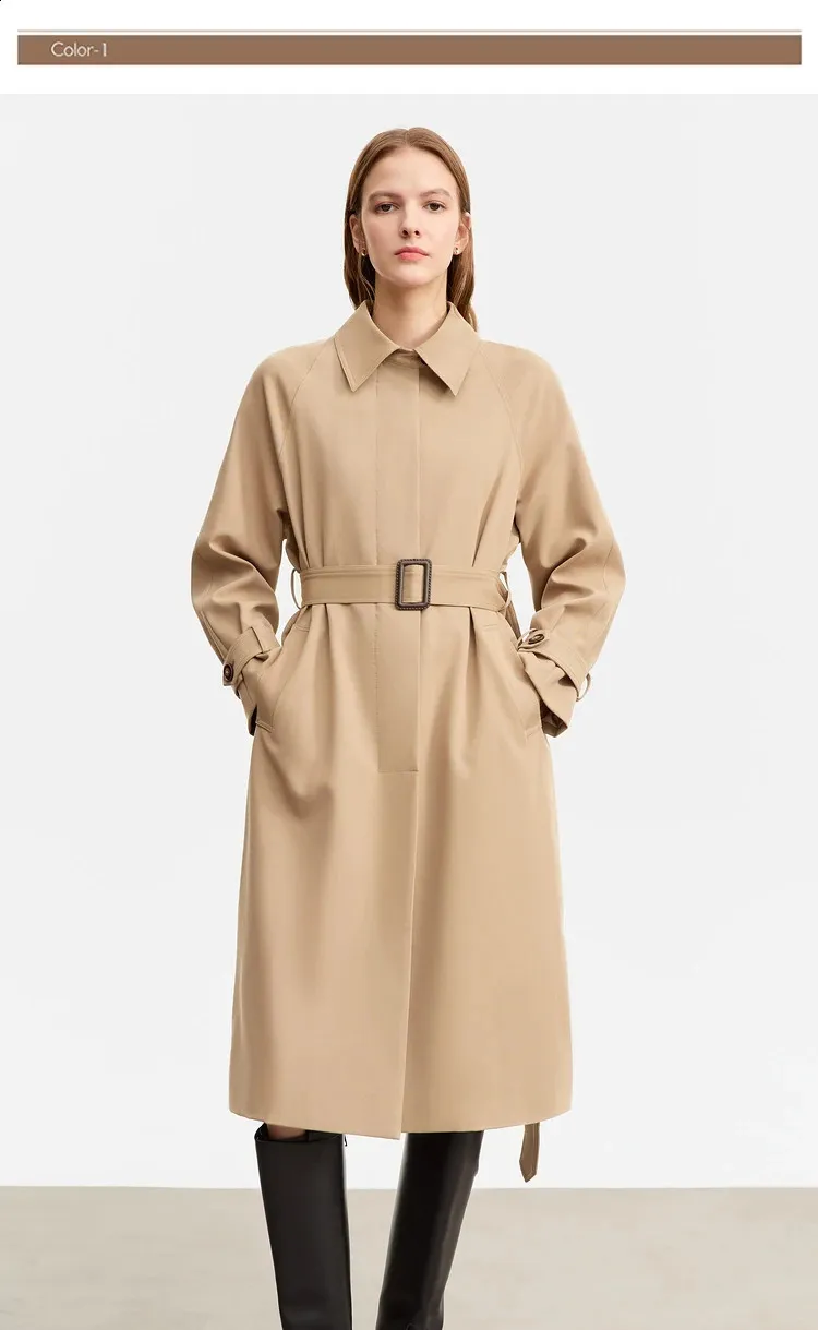 AMII Womens Autumn Toteme Pisa Trench Colorful Splicing AMII Womens Autumn Toteme Pisa Trench Colorful Splicing