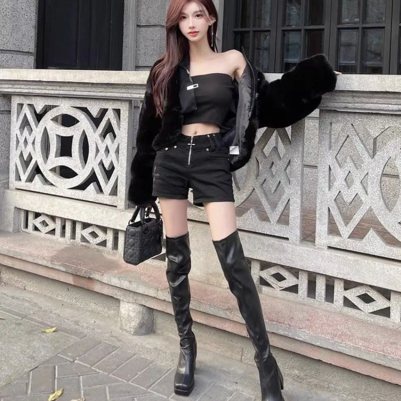 Chelsea Boots Chunky High Heel Platform Boots Women's High Heel