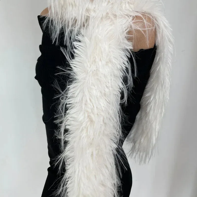 Womens Faux Mink Fur Scarf & Earmuffs Set - Warm Winter 