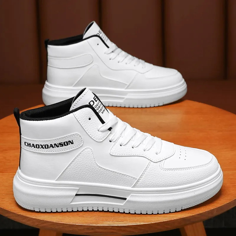 White High Top Sneakers: Men display picture 3