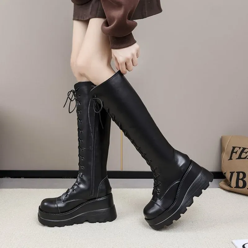 Women's Lace Up Knee Hgh Boots At Jeff Gates Blog