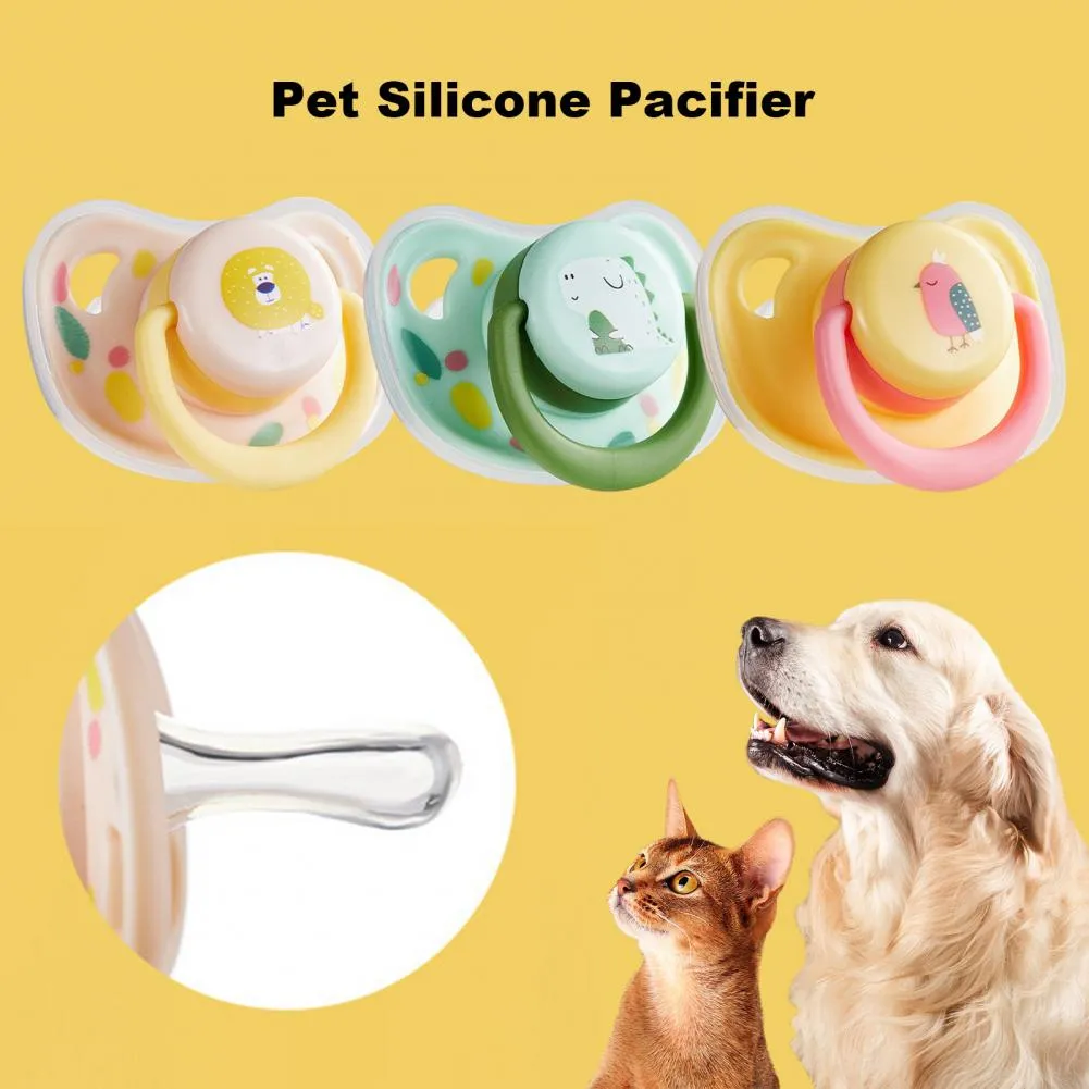 3-Pack Puppy Calming Chew Toys: Silicone Pacifiers for Teething Kittens  Small Dogs