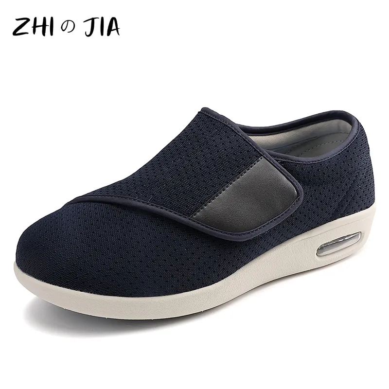 Men\'s Hook-and-Loop Walking Shoes Cushioned Breathable Mesh Lightweight Men main image 2