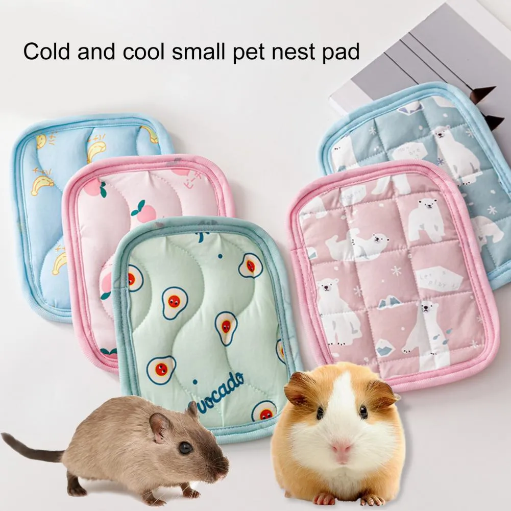 Non-Slip Ice Silk Hamster Pad, Summer Cooling Pad for Small Pet