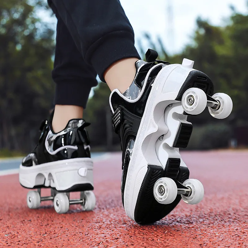 Double Row Inline Roller Skates Professional 4-Wheel Skates for