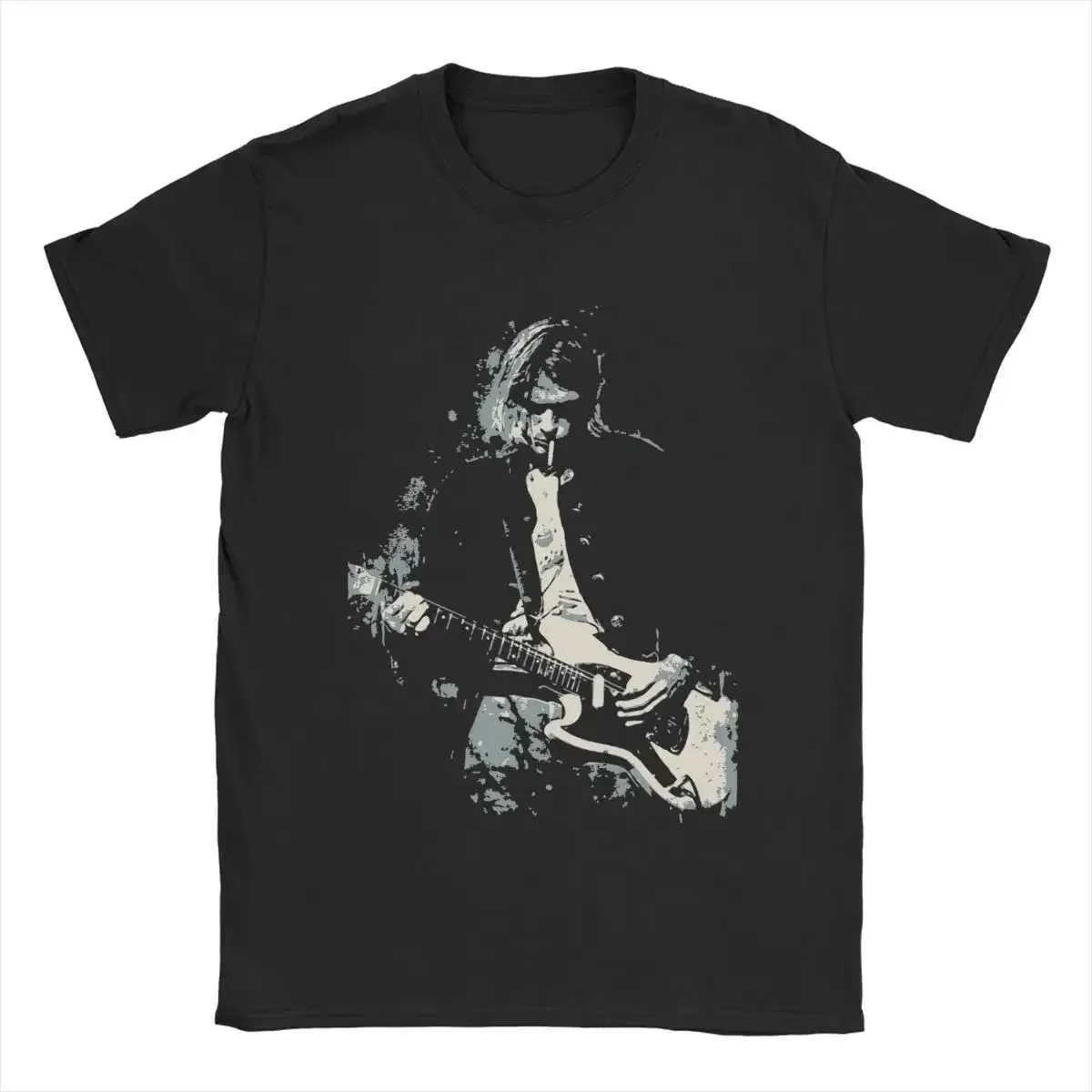 Official Nirvana Kurt Cobain Glasses Pose T-Shirt - Men's Unisex Black Tee Large