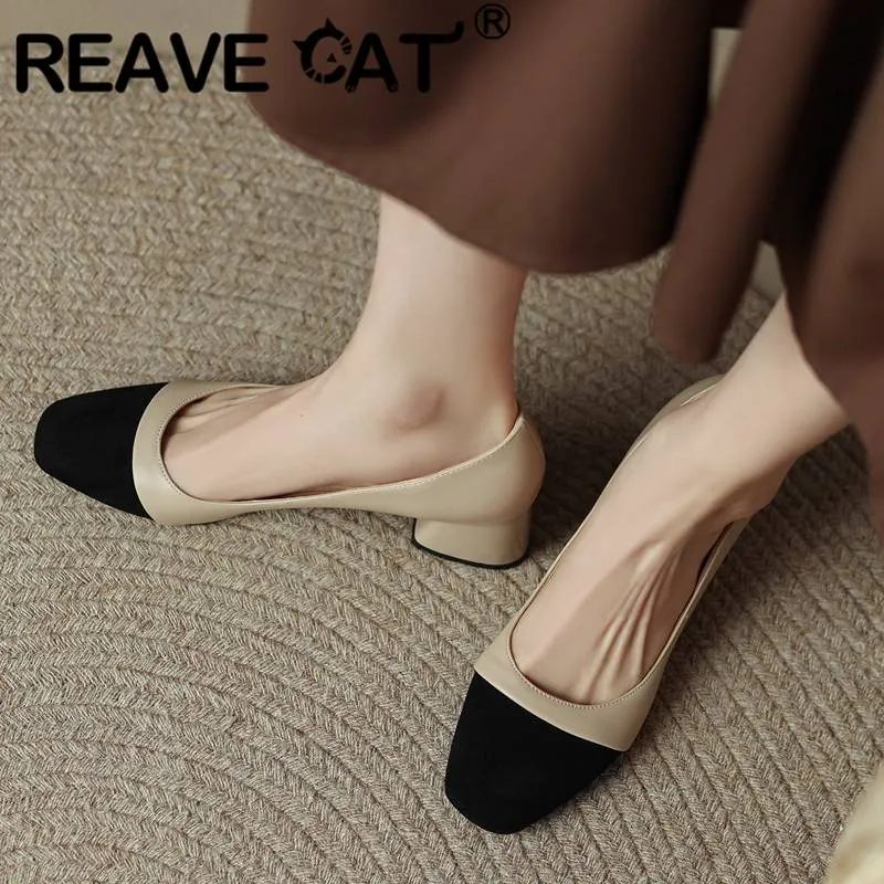 Reave Cat Womens Slock Splice Splice Pompe Tallone Grosso