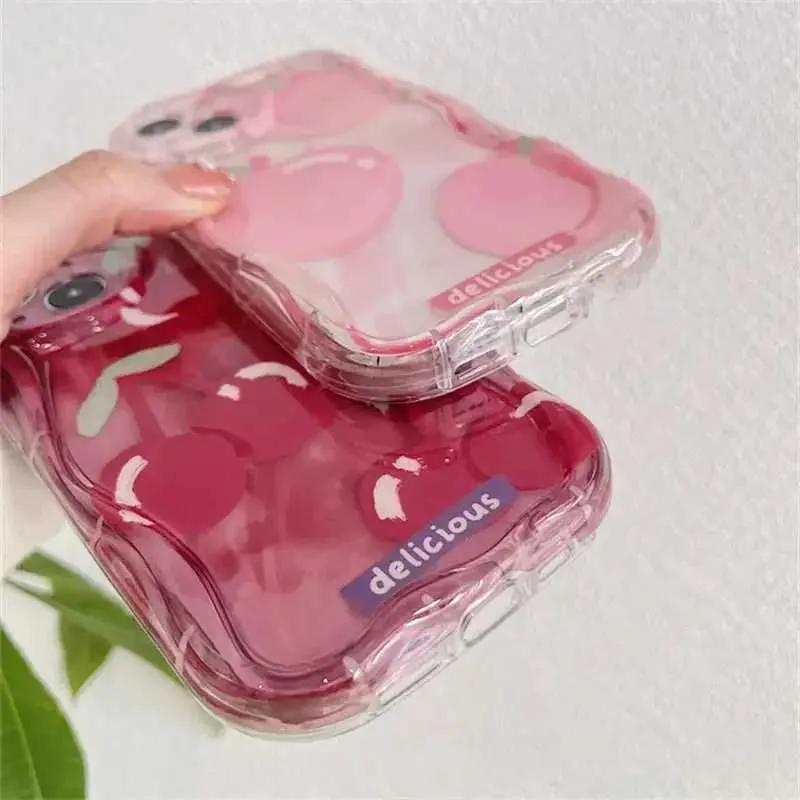 Soft Transparent TPU cell phone cases with Flower Wave