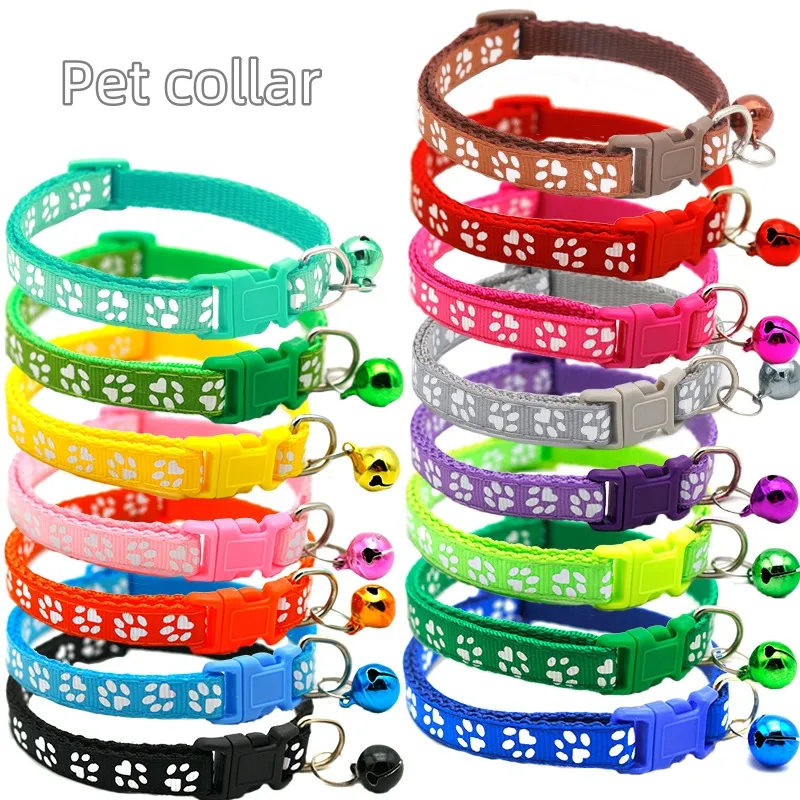 Cute & Colorful Cat Collar with Bell - Adjustable, Safe, and Stylish ...