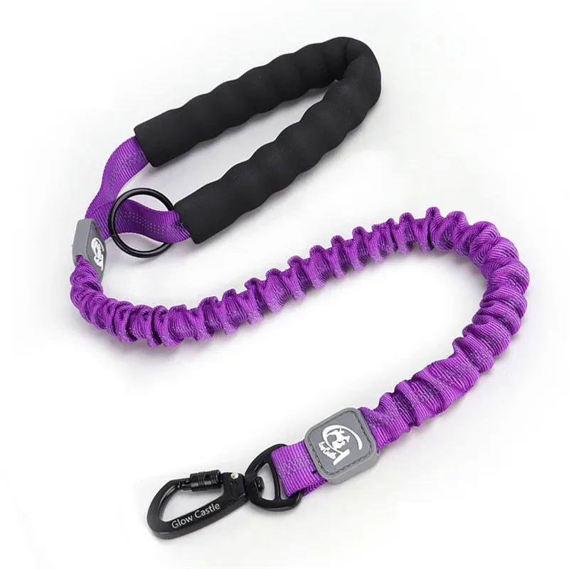 Bungee Dog Leash With Shock Absorption And Padded Handle For Dogs_voghion.com