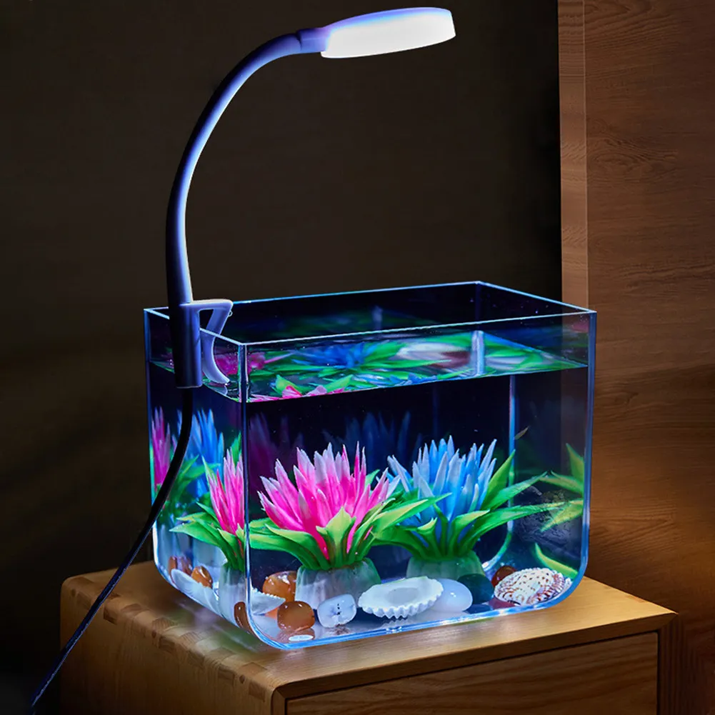 Mini Small Fish Tank Aquarium With LED Light Wall Mounted Filter Anti Slip Base Perfect Starter Kit For Living Room Decor From Dh1103307315 56.12 DHgate.Com