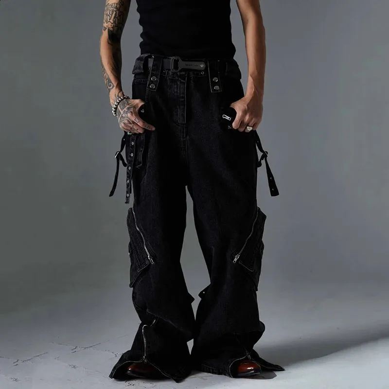 福袋 大丸 pants cargo Denim Men's Autumn with Button Metal Clothing