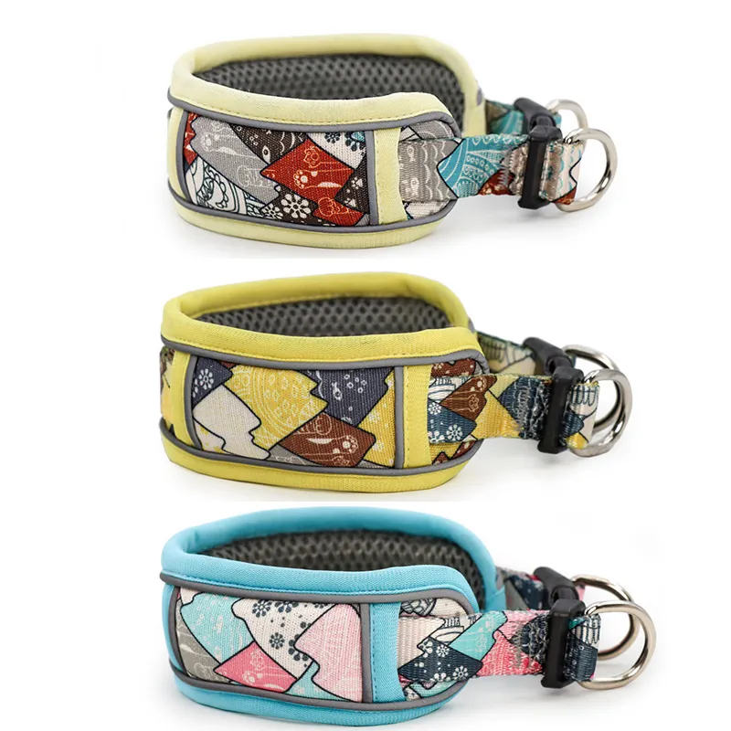 Personalized Dog Collar with Reflective Nylon Martingale