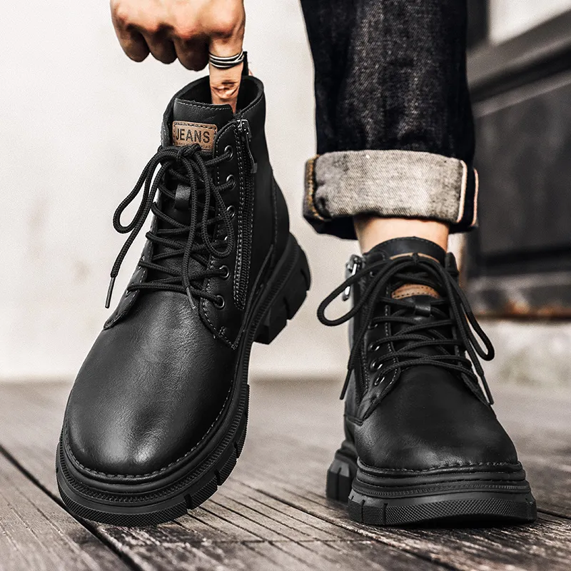 Mens Genuine Leather Ankle Boots - Winter Office & Outdoor  display picture 2