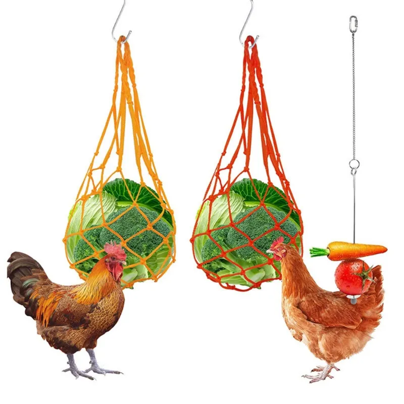 Rooster String Chicken Foraging Toys Rooster Vegetable Fruit Net Parrot Bird Supplies ...