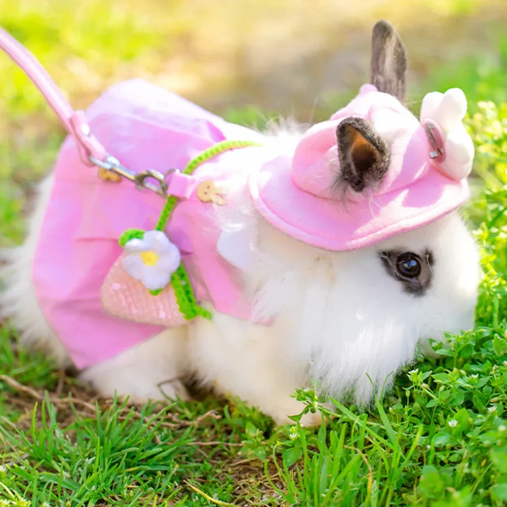Bunny Harness – Giubbotto In Rete E Guinzaglio Elastico Per Conigli, Regolabile E Morbido, Perfetto Per Passeggiate In Sicurezza