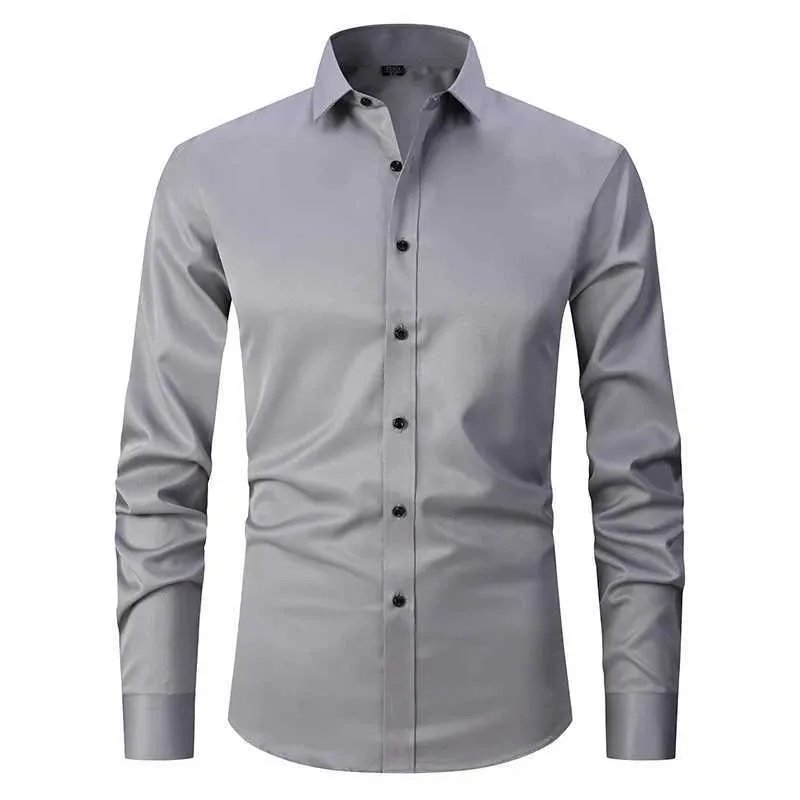 slim fit dress slacks Men's Slim Fit Long Sleeve Dress Shirt Wrinkle Resistant & Breathable main image 0