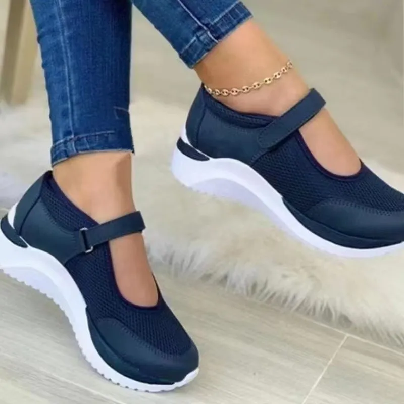 Dames Gebreide Ronde Teen Sneakers Met Dikke Zool Comfortabele Casual  Schoenen Maat 36 43 Van 10,37 € | DHgate