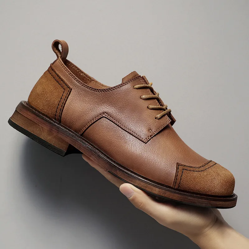 Genuine Leather Men shoes Luxury Brand Casual Shoes all-match Trend shoes for Men Footwear Handmade Crocodile pattern men Shoes main image 0