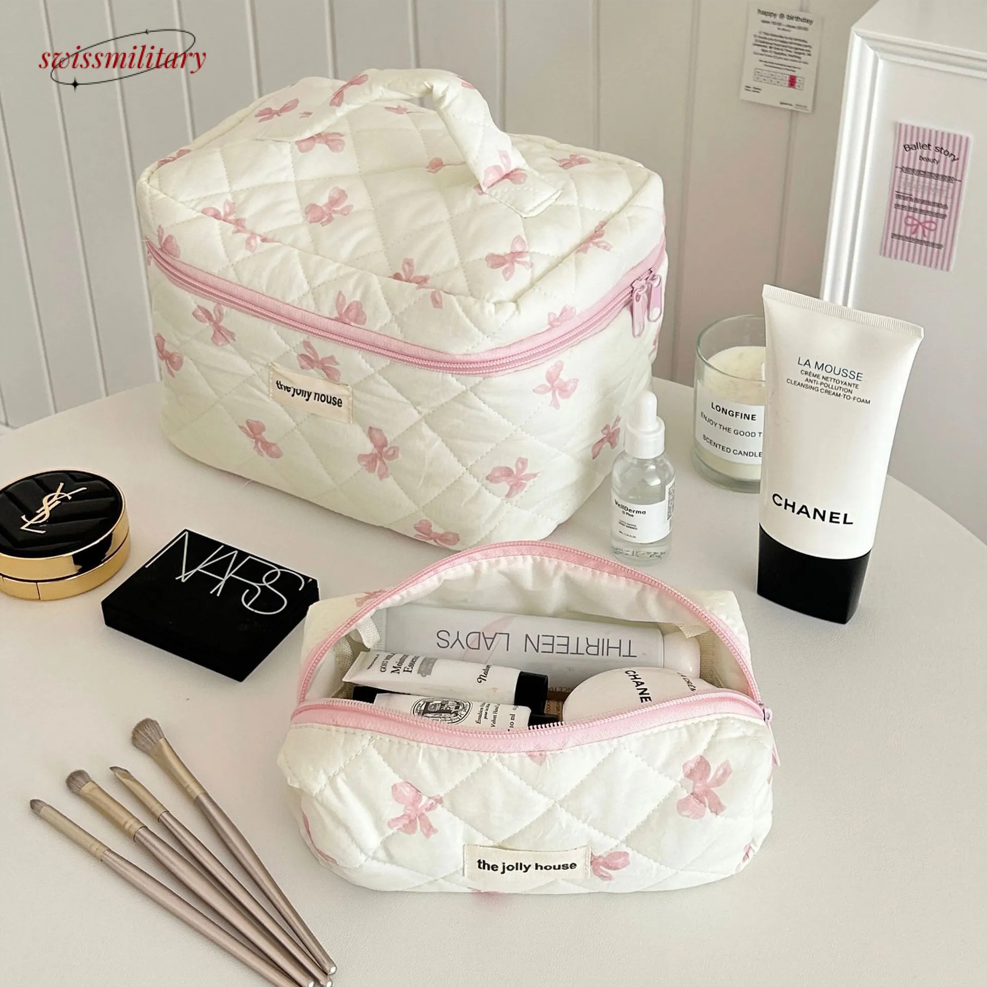 Save Big on Bulk Makeup Bag Bow Swissmilitary Korean Version Simple Bow  Makeup Large Capacity, Portable, Business Travel, Toiletries Bag, Cosmetics 
