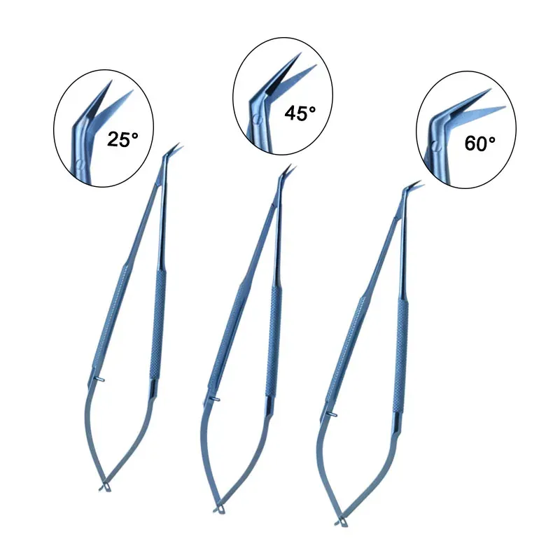 GREATLH Titanium Alloy Eyelid Microsurgical Two Scissors Angle Type ...
