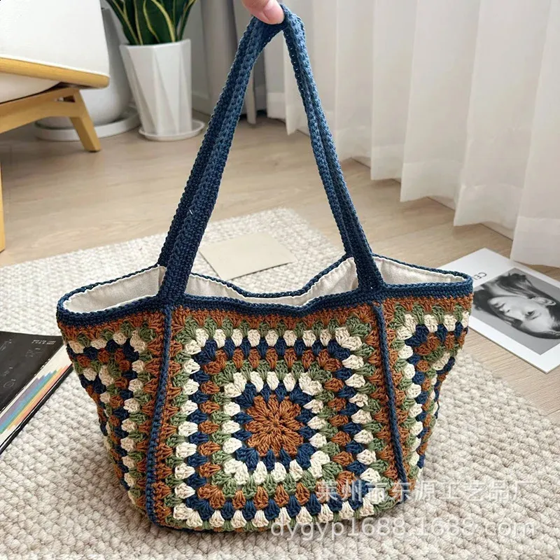 Woven Bags,Handmade Crochet Purse: Ethnic Style Shoulder Bag Large