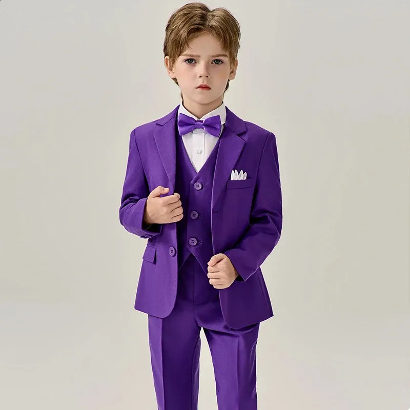 Trajes Morados Trajes De Boda Para Niños Traje De Traje Formal De