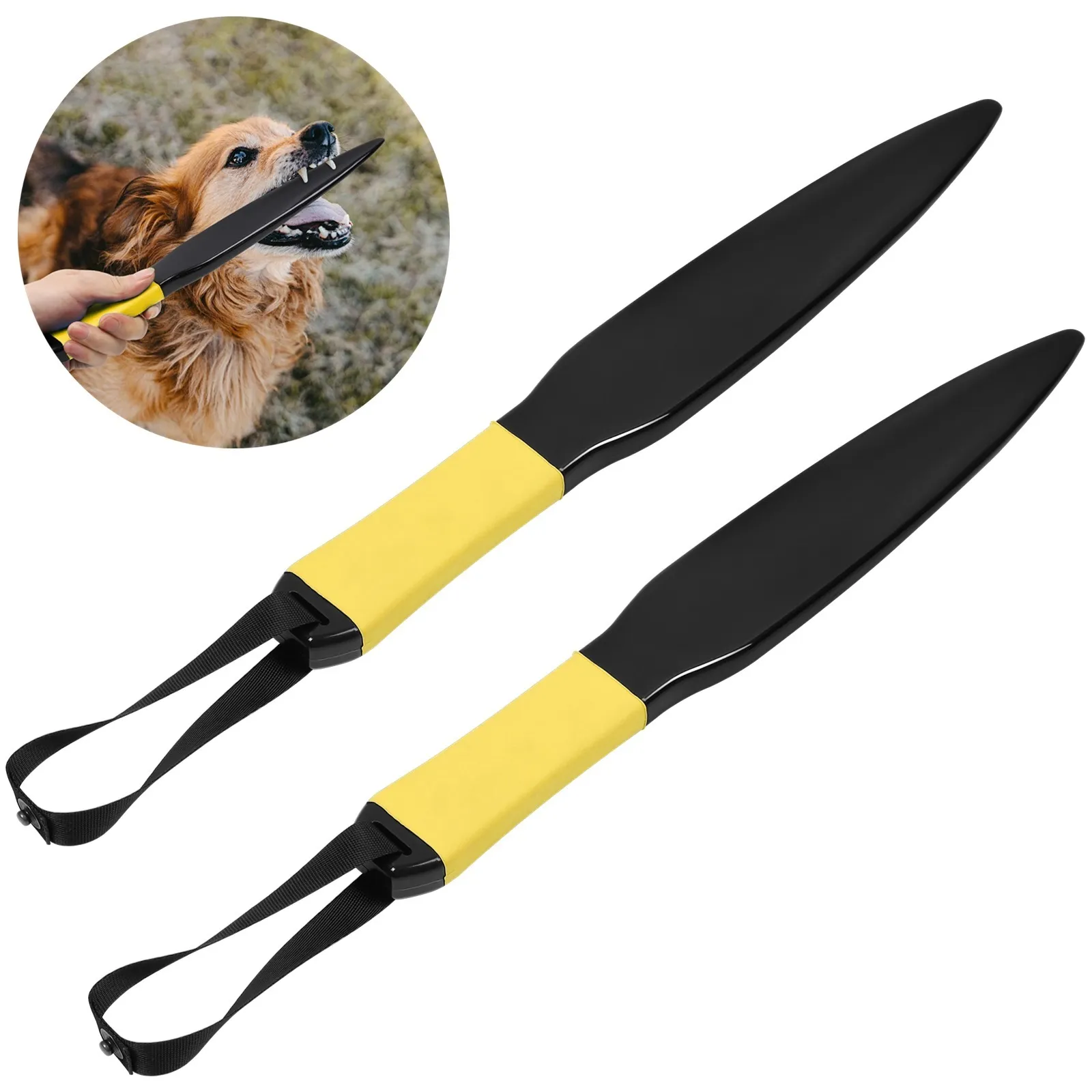 2 PCS Dog Break Stick Set – Safe Bite Training Tool For Shepherd, Pitbull & Large Breeds (Blue + Black)