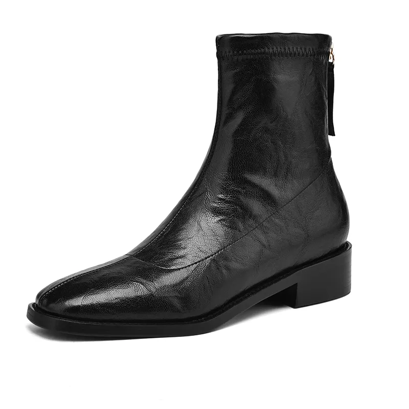 Women's Leather Heel Boots: Vintage Chunky Mid Heels for Fall/Winter - Shop  Now! from Dhgate Boots - price 168.28