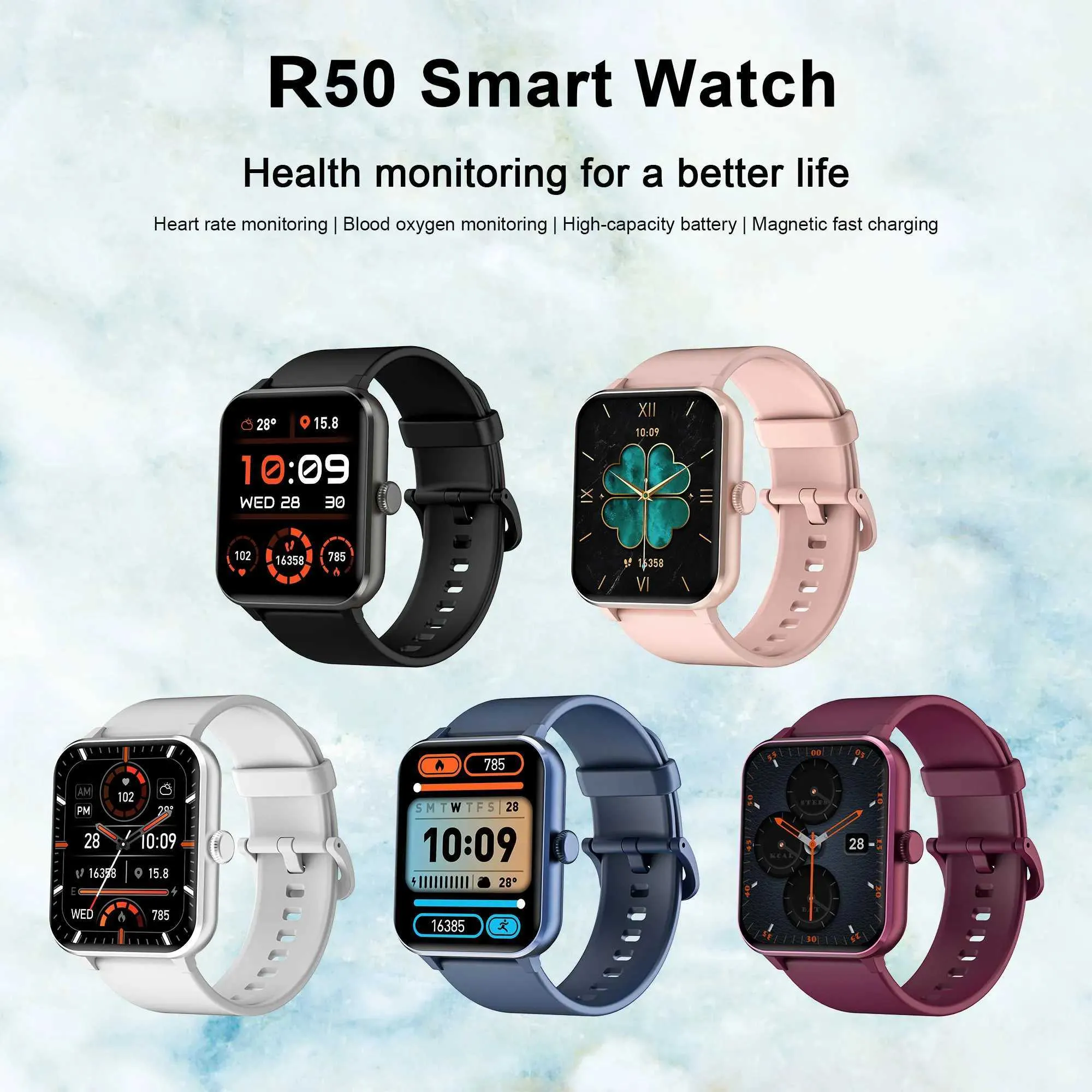 Smart Watches Blackview R50 Smartwatch Bluetooth Calling Voice ...
