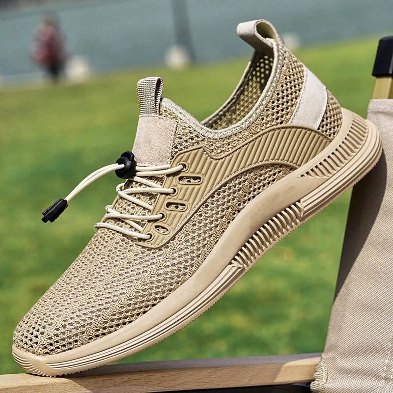 Lightweight Breathable Casual Shoes for Men Mesh Loafers, Non - Main Image